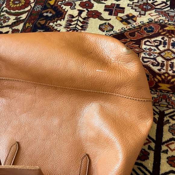 J Crew Brown Leather Tote with Wallet - Picture 6 of 7